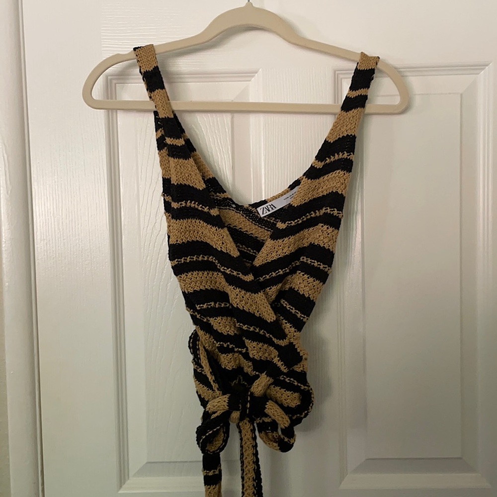 Knitted wrap top